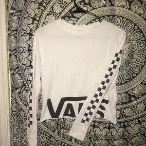 Vans Checkerboard Crop Long Sleve